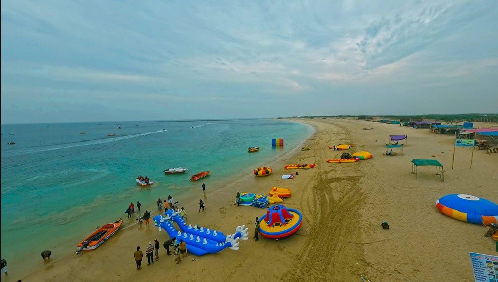 Shivrajpur Blue Flag Beach, Dwarka, Gujarat, India